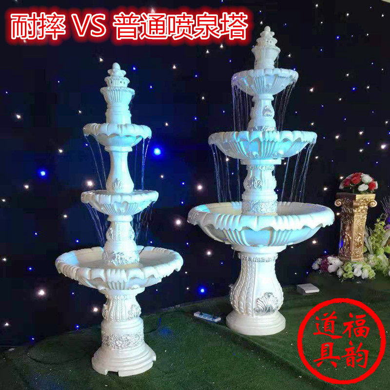 欧式多层罗马柱花盆n婚庆喷泉塔酒店婚礼堂照相馆喷水池婚庆道具