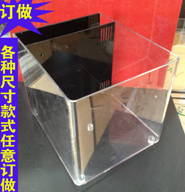 订做高透明有机玻璃盒子亚克力鱼缸水草缸展示盒防X护罩水箱定制