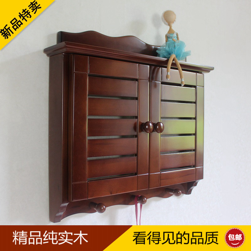 包邮纯实木烤漆电表箱空q开遮挡箱装饰箱百叶窗电闸箱带挂钩可定