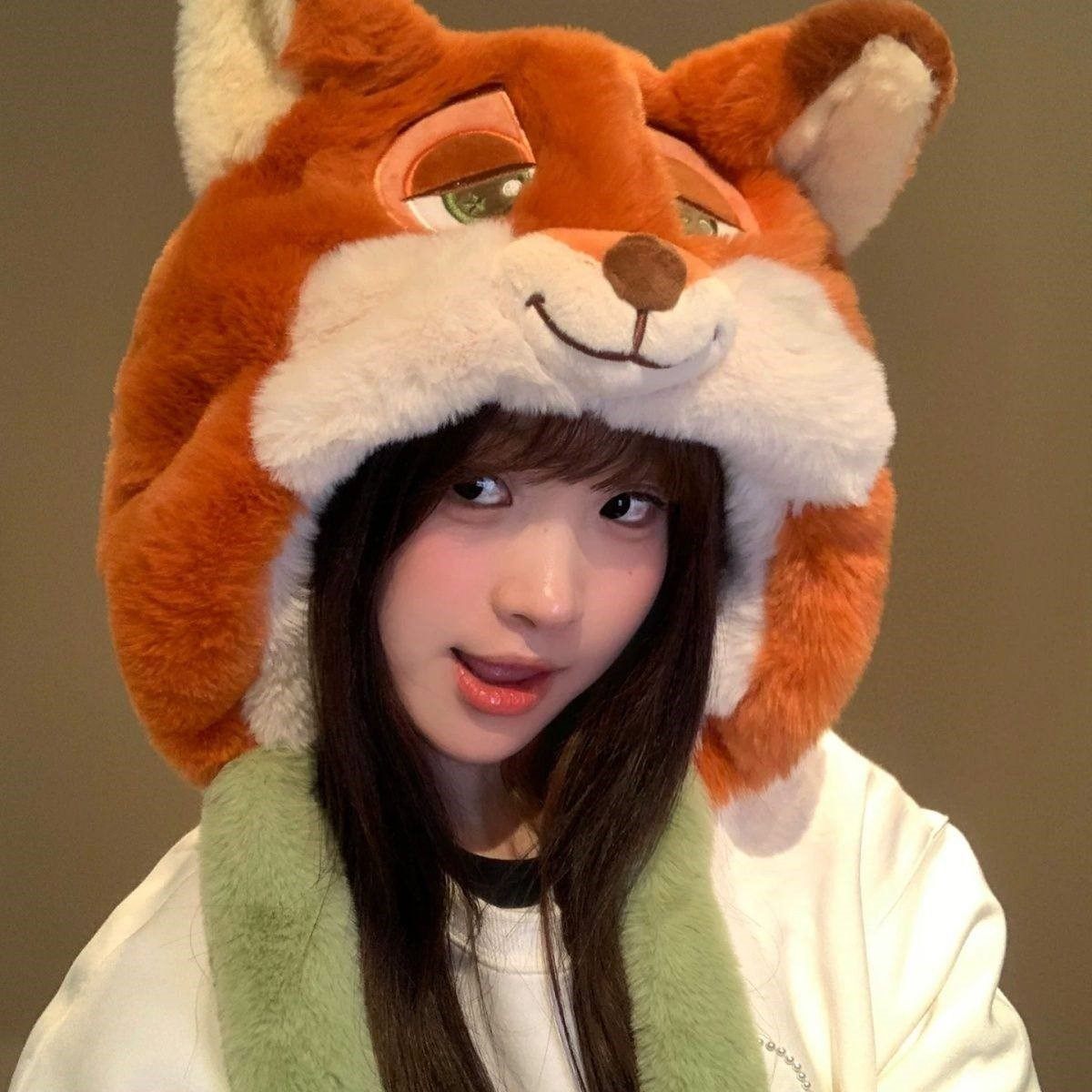 狐狸尼克毛绒帽子围巾一体疯狂动物城朱迪兔子女秋冬情侣耳朵会动,服饰配件/皮带/帽子/围巾,帽子,淘宝优惠券,粉丝福利购,淘宝优惠卷
