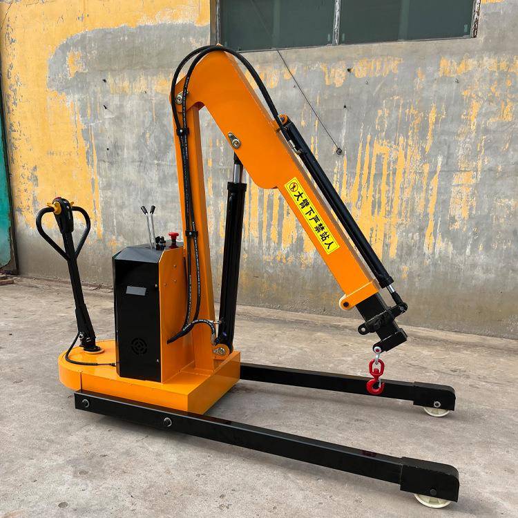 全电动移动式液压吊机车间货物1吨2吨搬运设备小型折叠伸缩吊臂