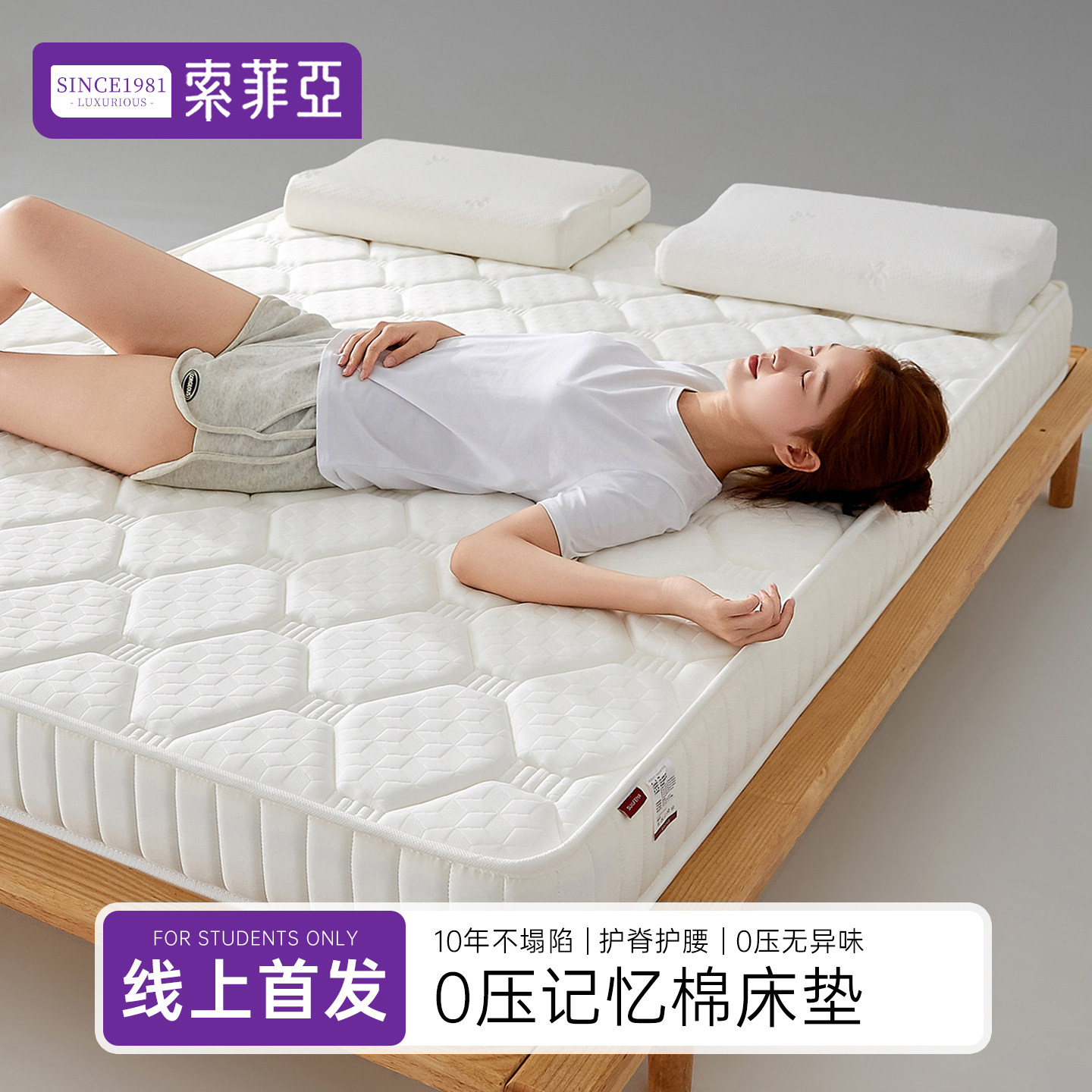 记忆棉床垫软垫家用卧室海绵垫子单人租房专用学生宿舍床垫薄款