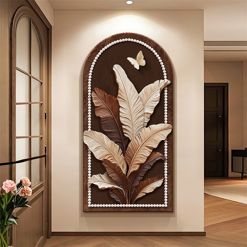 家大业大入户玄关装饰画中古风正对门客厅挂画寓意好走廊过道壁画