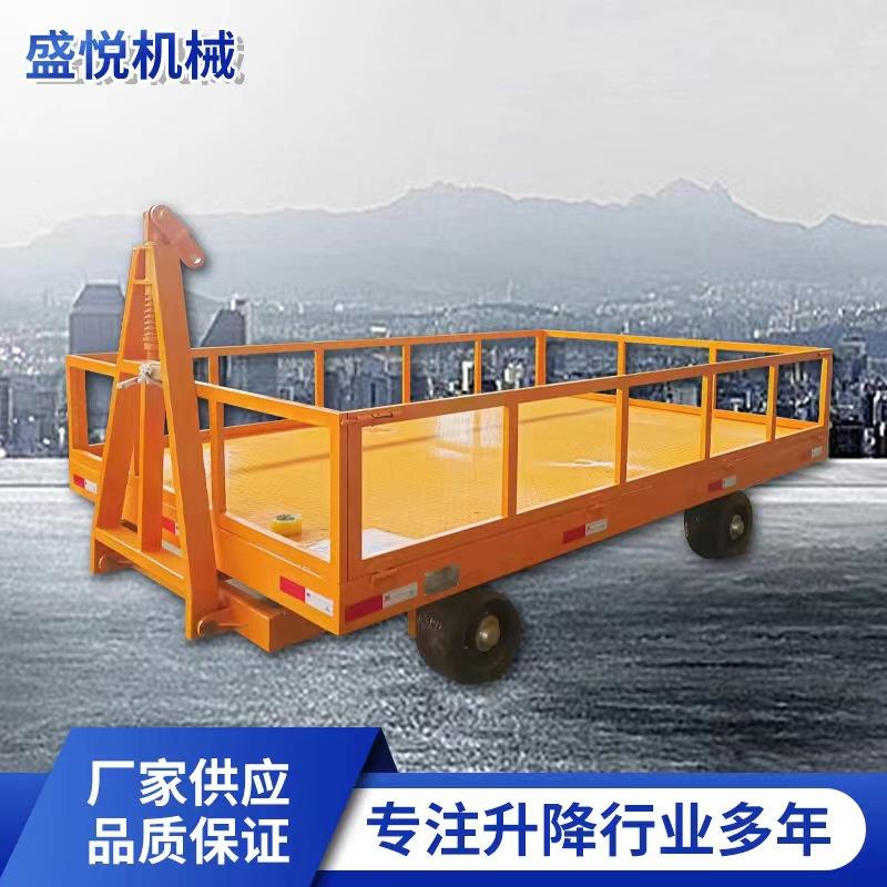 叉车牵引平板拖车货物转运车厂区周转运输车重型拖挂平板