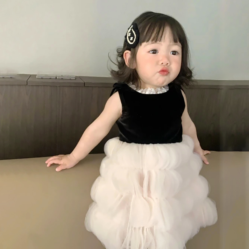 女童连衣裙洋气高端周岁礼服女宝宝夏季公主裙生日宴儿童裙子女孩