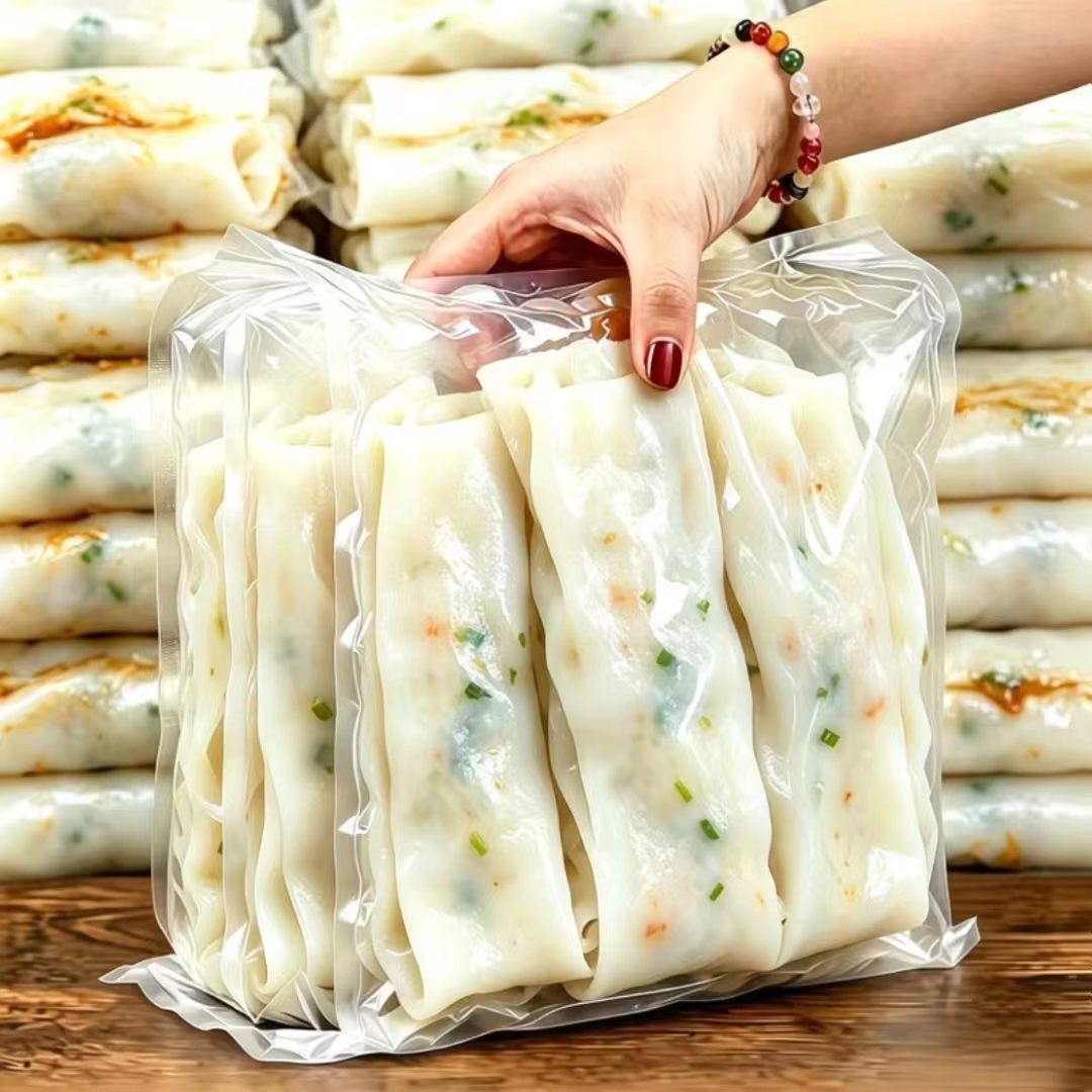 特价抢】正宗广东肠粉开袋即食粉皮加热即食半成品摆地摊肠粉速食