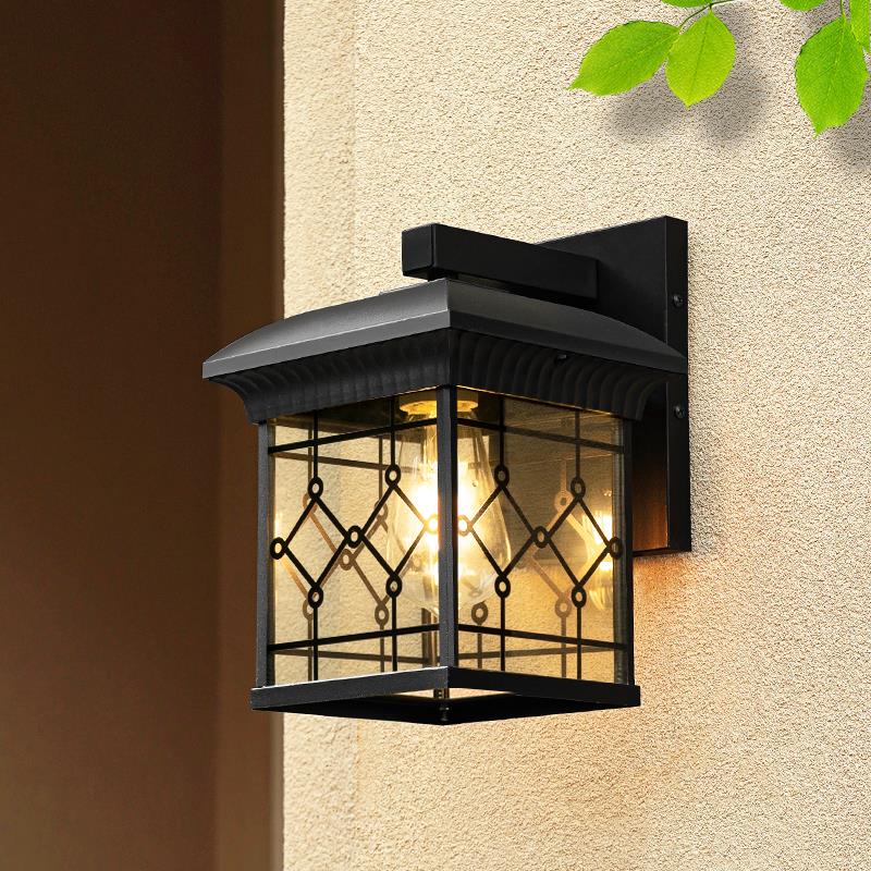 太阳能户外壁灯防水别墅庭院灯室外花园露台照明灯大门中国结壁灯