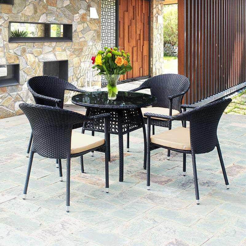 户外家具庭院藤编餐桌椅组合酒吧花园藤椅五件套靠背椅现代简约,商业/办公家具,商用藤编家具,淘宝优惠券,粉丝福利购,淘宝优惠卷