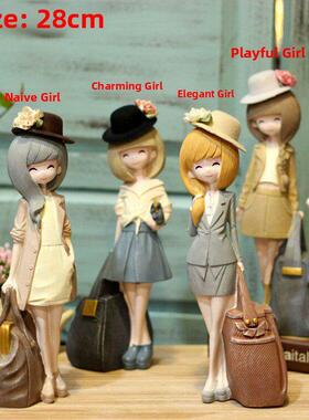 创意礼品可爱内尔女孩树脂饰品旅游女孩美女生日礼物家汽车饰品