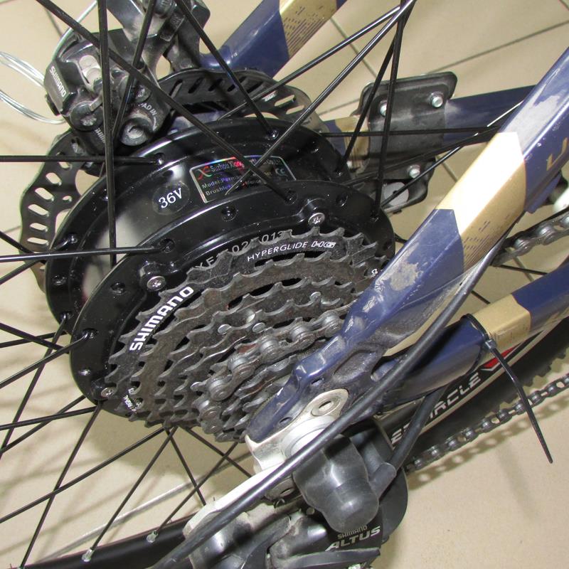 山地车助力电机电动自行车后轮卡飞电机无刷配件马达36V350W