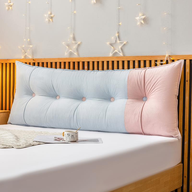 简约床头大靠垫加厚床上靠枕卧室榻榻米靠背长方形软包可拆洗