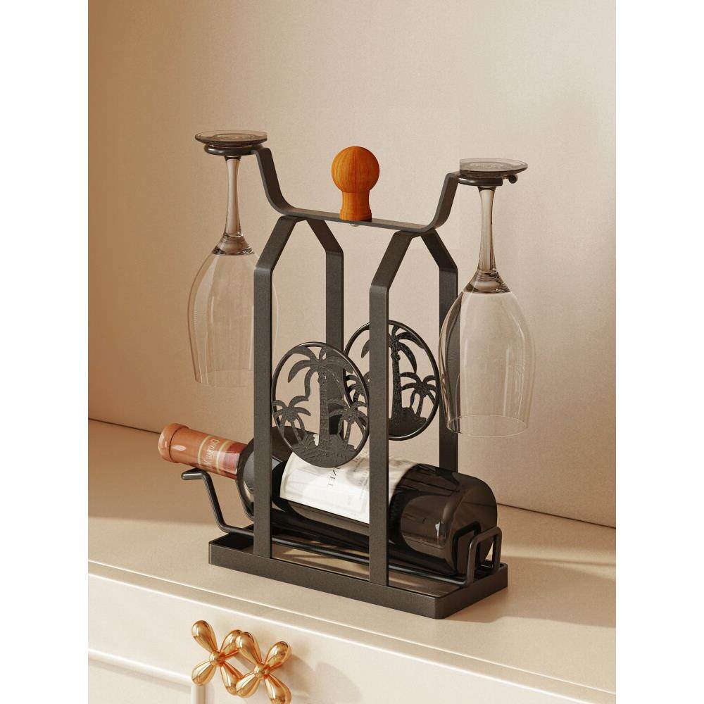 红酒架摆件红酒杯架子倒挂悬挂家用客厅酒柜家居装饰铁艺高脚杯架