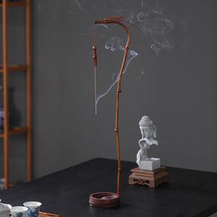 龙挂香竹架竹子龙头倒流香架禅意线 线香香座香炉龙吊香倒挂龙头