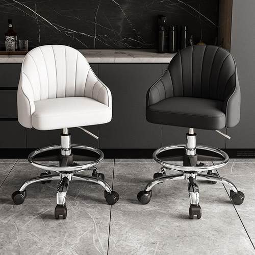 厨房做饭椅子万向轮酒吧椅收银台专用凳子前台坐椅厨房吧台升降椅