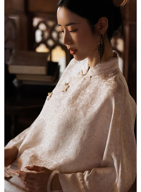 复古日记“云舟”张林根！织金正绢蝴蝶盘扣小立领姐姐服255C7718