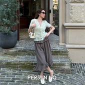 PERSUN PDF5K231 荷叶边波浪裙裤 NO.备述夏季 高级设计感女装