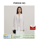 PERSUN 外套女 NO.备述小马图腾18姆米桑蚕丝夏日时尚 真丝防晒衬衫