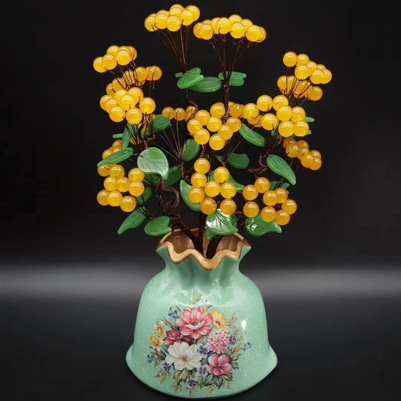 水晶发财树红玉髓摇钱树家居摆件客厅玄关酒柜店铺开业乔迁送礼品,家居饰品,桌面摆件,淘宝优惠券,粉丝福利购,淘宝优惠卷