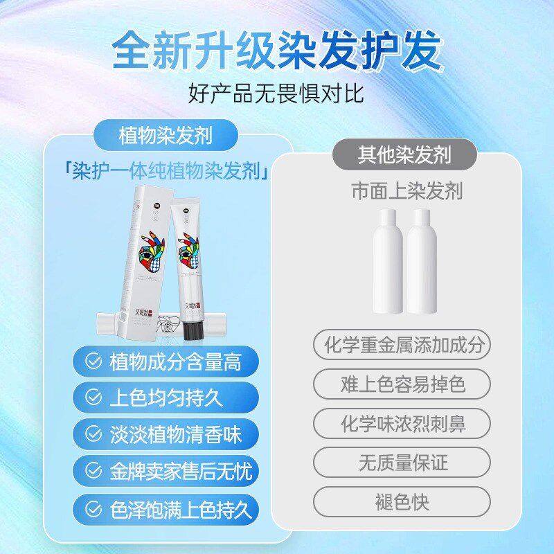 文哥发品冷雾黑巧染发剂膏女植物黑茶色深栗棕焦糖摩卡巧克力棕纯