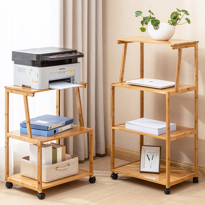 打印机架子置物架落地办公室多层可移动复印机桌子文件收纳架家用