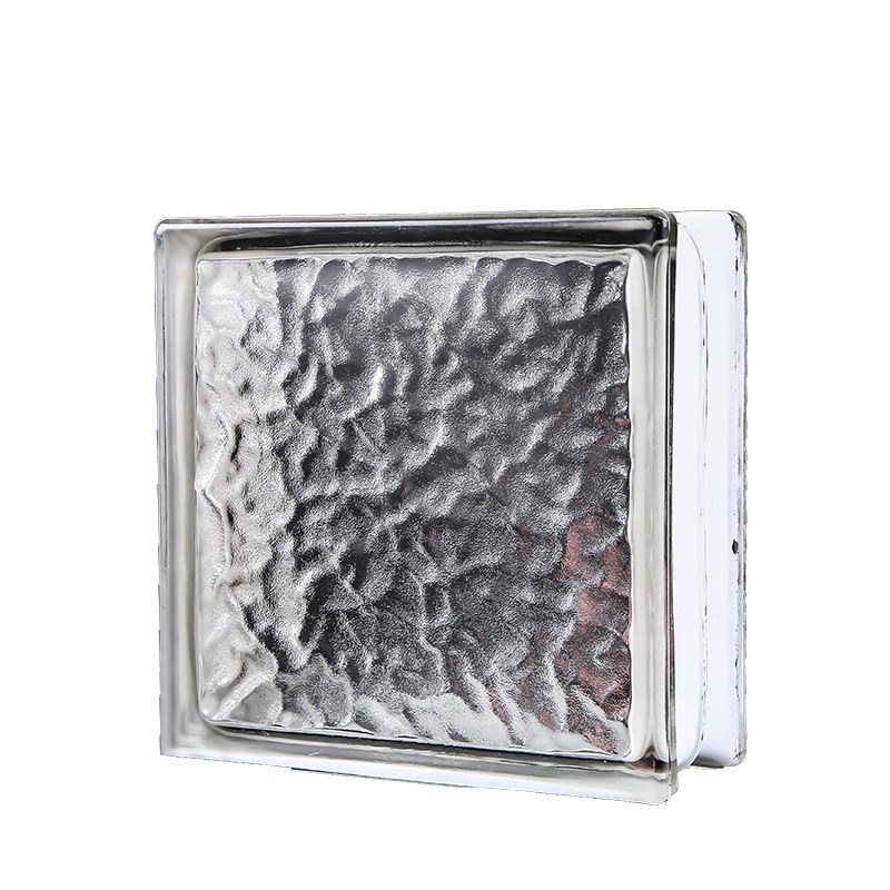 超白玻璃砖水晶砖隔断墙卫生间透明方形磨砂屏风实心双面冰纹砖块