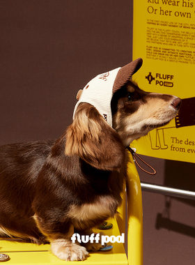 fluff pod抚拍狗狗灯芯绒遮阳棒球帽腊肠雪纳瑞中小型犬防晒帽子