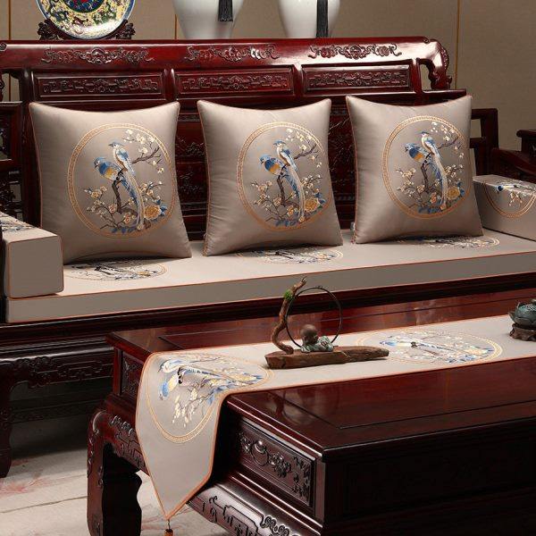 红木沙发垫坐垫中式实木沙发座垫套罩高端防滑定制三人位罗汉床垫