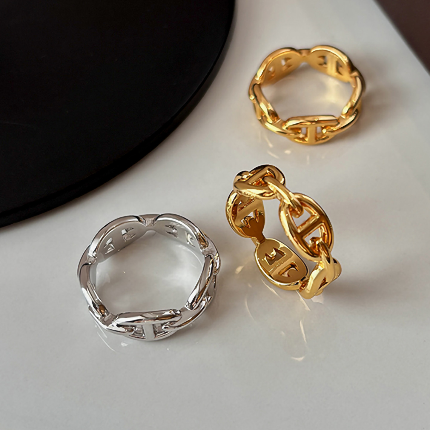 DICD/D家字母猪鼻子戒指女