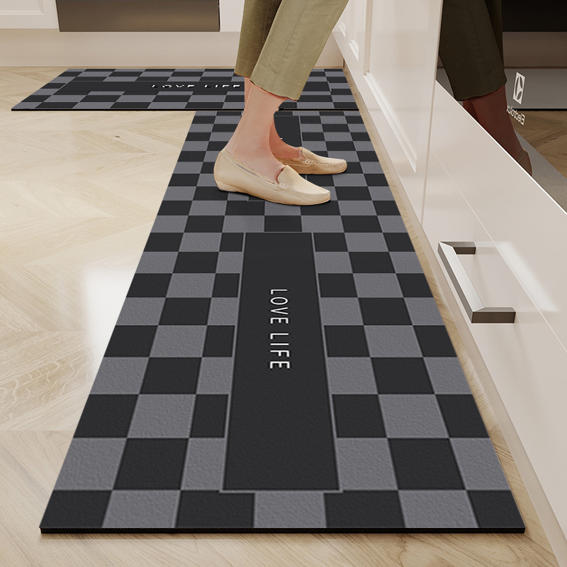 厨房化妆室地垫硅藻泥防滑防油地毯可擦免洗专用吸水脚垫家用软垫