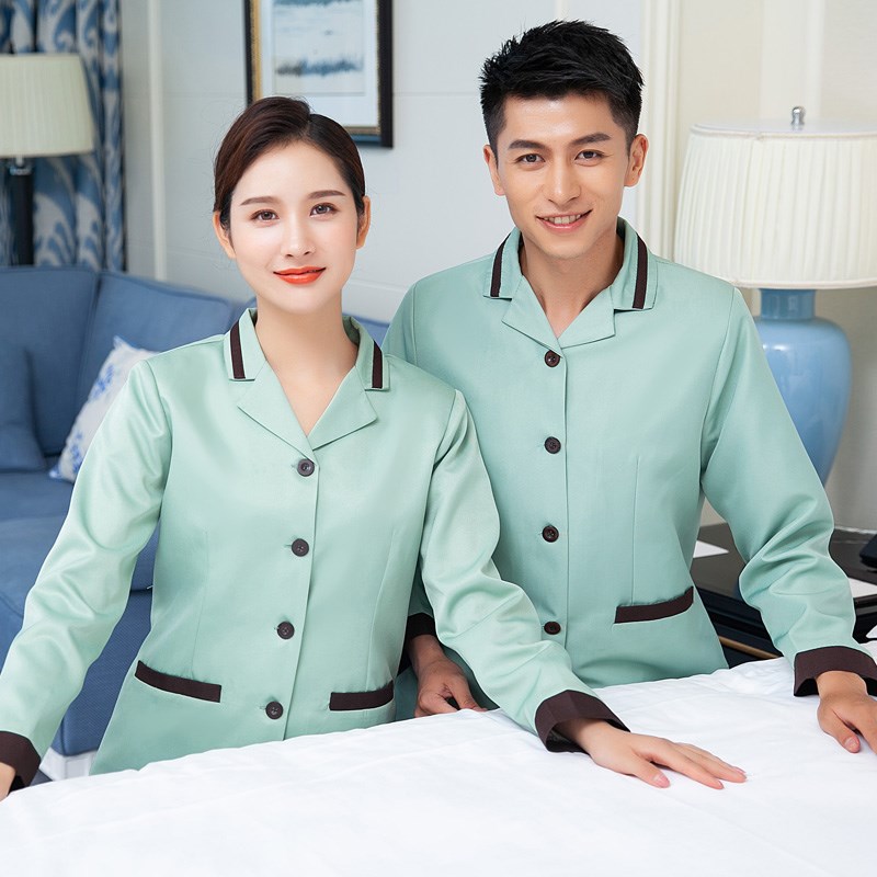 保洁服长袖秋冬装酒店餐厅保洁员工作服家政物业月嫂清洁工制服