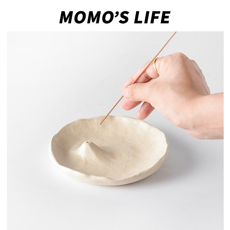 侘寂风线香香插家用复古中式檀香高级创意喷点底座托盘中古摆件,家居饰品,香托/香盘/香座/香插,淘宝优惠券,粉丝福利购,淘宝优惠卷