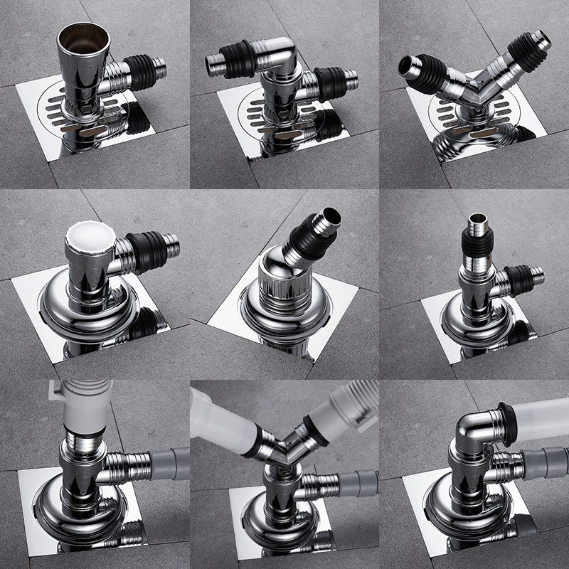 洗衣机下水管三通防臭防溢器二合一盖排水管道地漏三头通接头