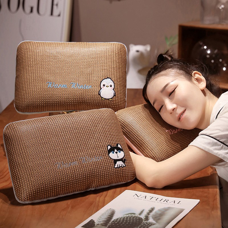 夏季凉席午睡枕趴睡枕小学生儿童教室桌上睡觉抱枕办公室午休枕头