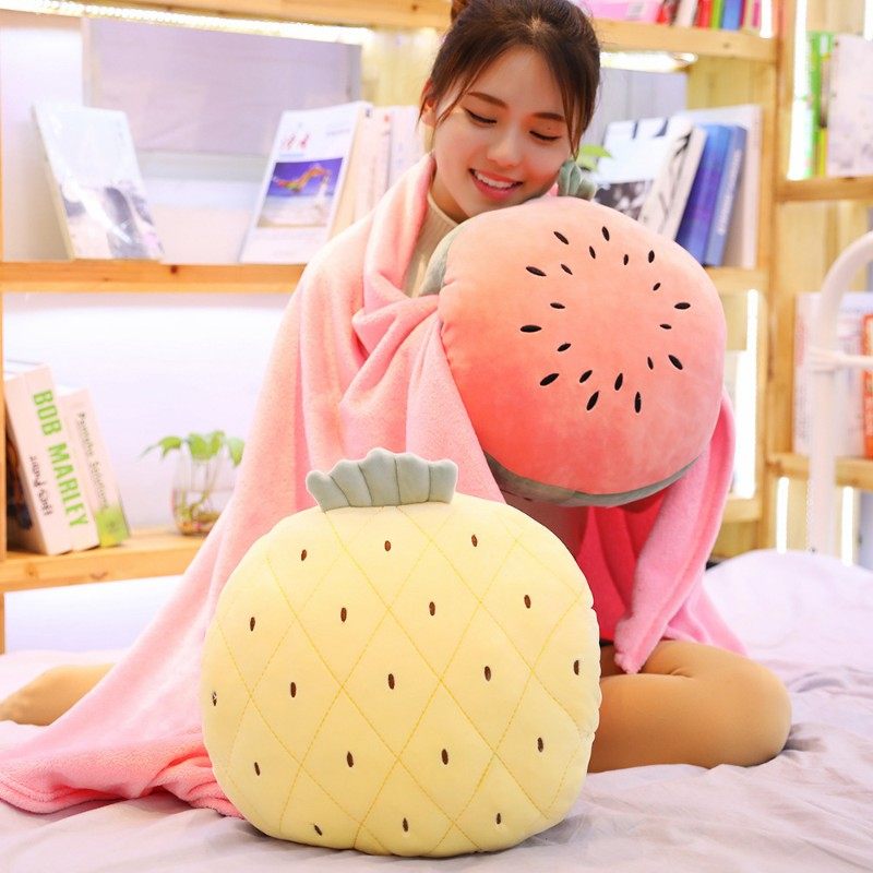 可爱水果暖手捂抱枕被车载沙发靠垫毯子办公室三合一午睡枕头神器,居家布艺,抱枕被,淘宝优惠券,粉丝福利购,淘宝优惠卷