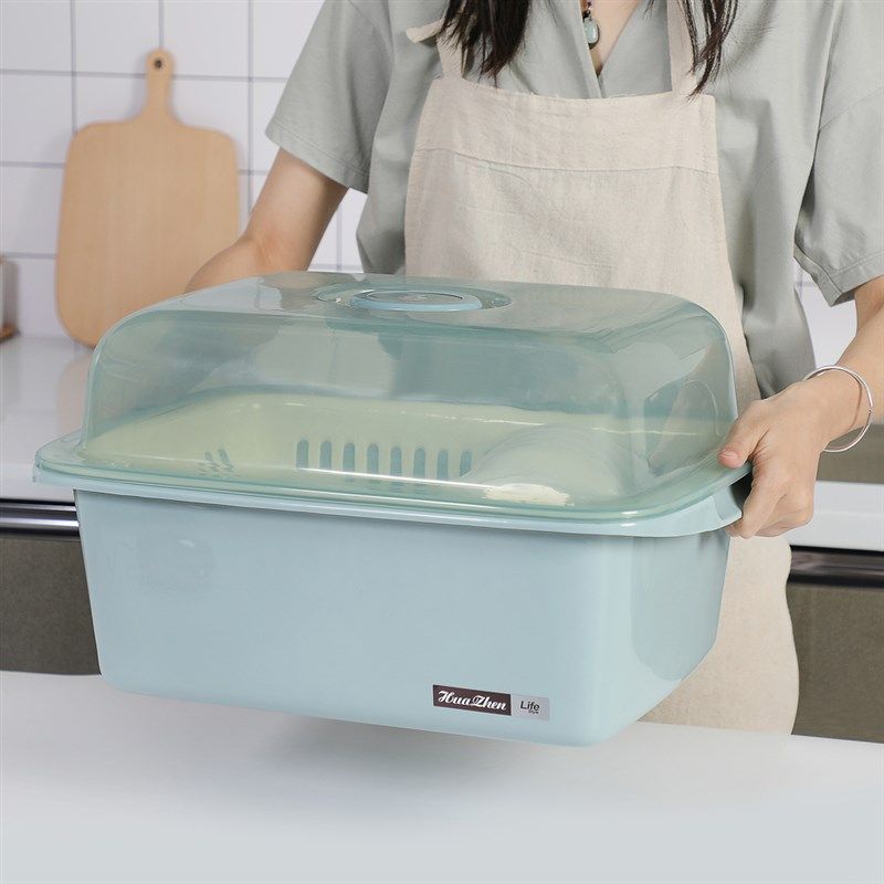 厨房用品置物架落地塑料沥水碗架带盖碗筷收纳盒厨房收纳架碗碟架,厨房/烹饪用具,厨房置物架/置物柜/角架,淘宝优惠券,粉丝福利购,淘宝优惠卷