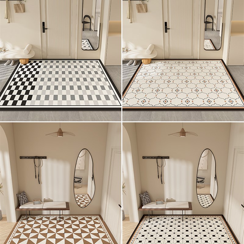 入户门地垫进门pvc可擦免洗玄关脚垫新款可裁剪门口门垫皮革地毯