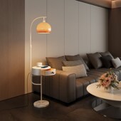 CASA中古客厅落地灯2025年新款 沙发旁茶几收纳置物架卧室床头柜灯