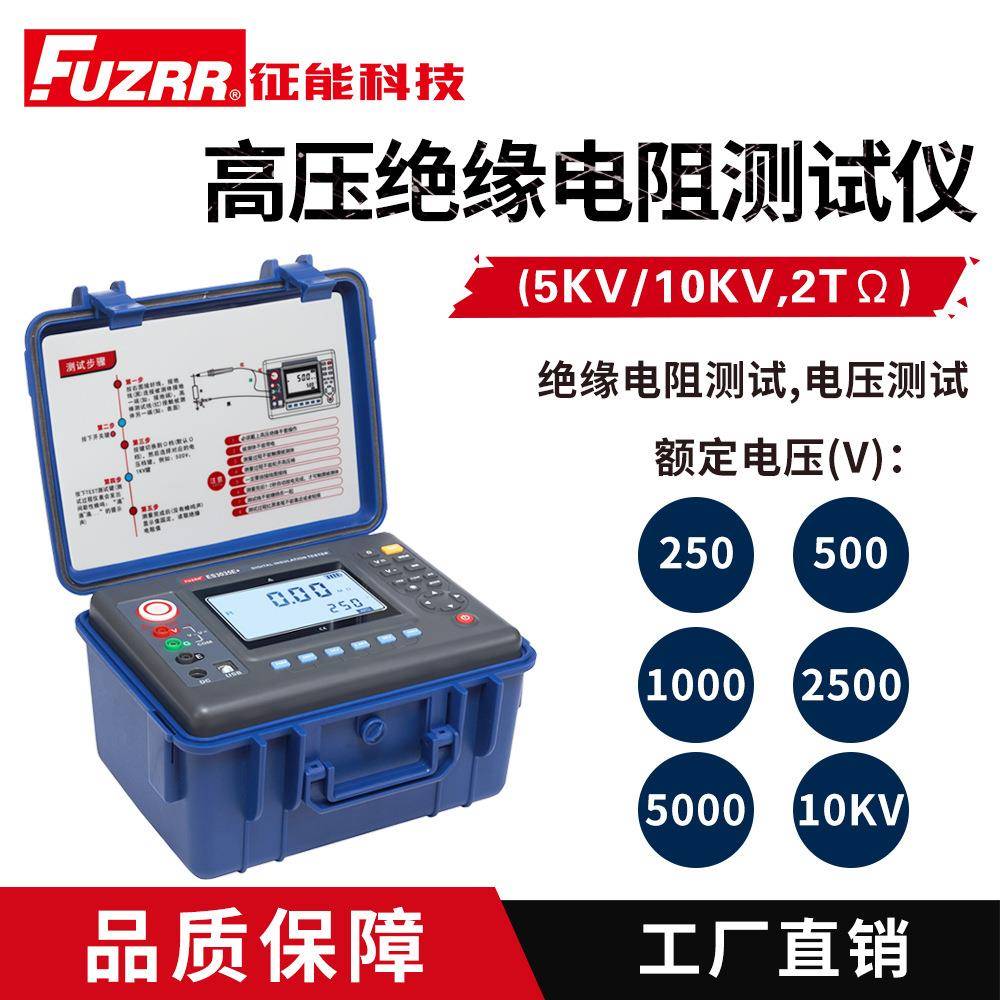 征能高压兆欧表10KVFR3025E绝缘电阻测试仪ES3035E+数字摇表5000V