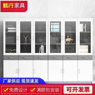 文件柜木质柜加厚多门资料档案柜带锁抽屉矮柜厂家供应 办公室板式