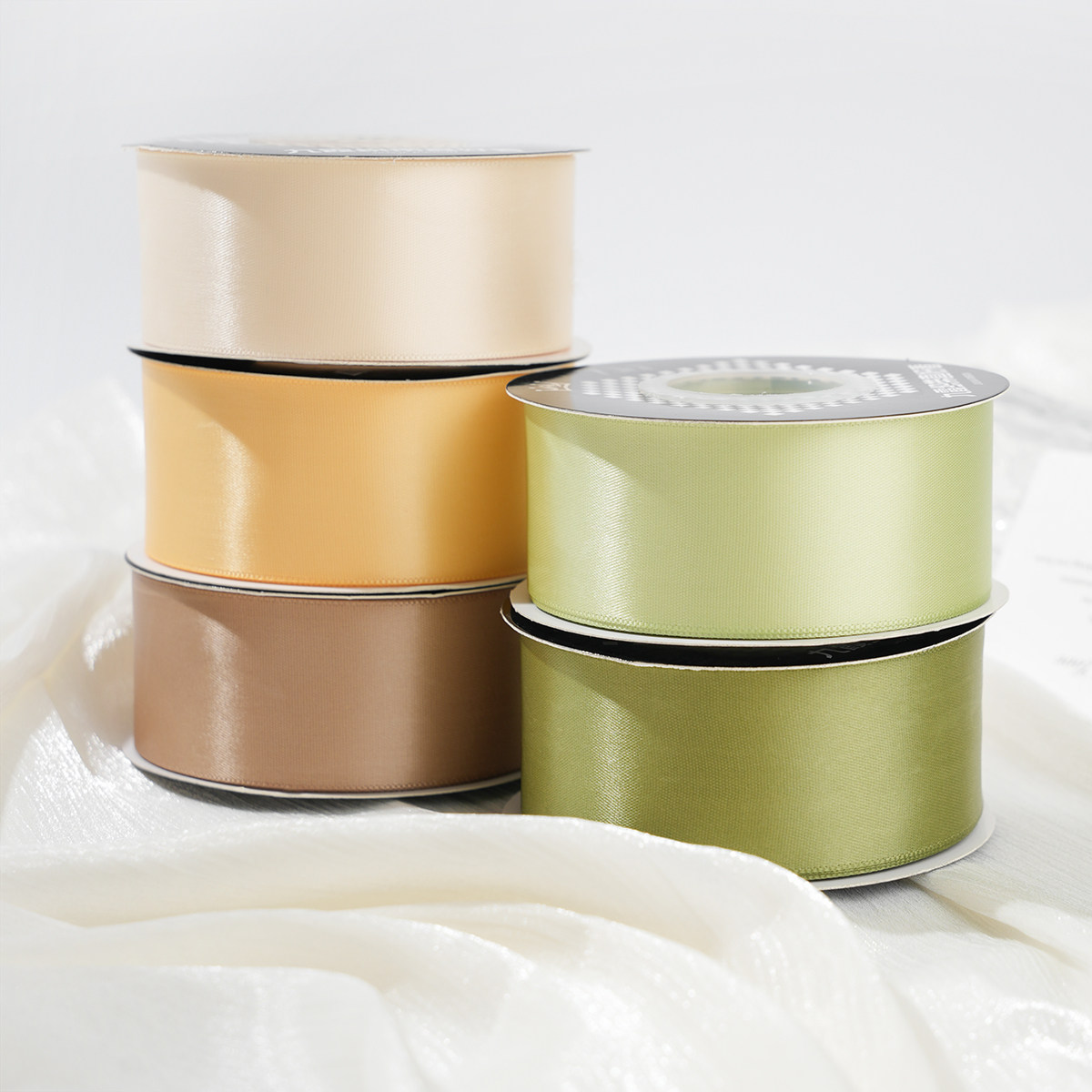 焙色4cm双面加密丝带宽涤纶缎带玫瑰花手工diy蝴蝶结礼品包装织带