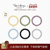 rose&luxury重磅真丝桑蚕丝简约1cm小号发圈发绳护发不伤发头饰