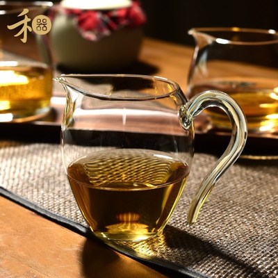 禾器公道杯炫彩怡然金丝茶海高硼硅耐热玻璃和器高档分茶器茶具