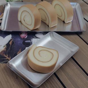 出口单304不锈钢长方形盘加厚烧烤盘菜盘寿司盘平底托盘收纳盘