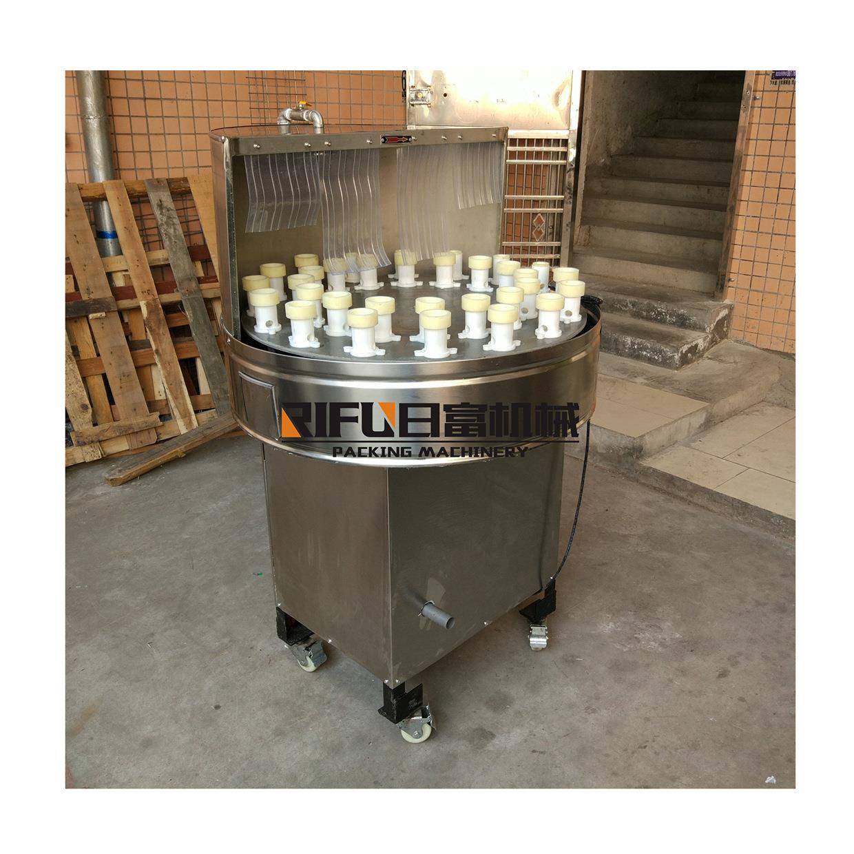 半自动玻璃瓶清洗机化妆品洗瓶机饮料冲瓶机广州厂家