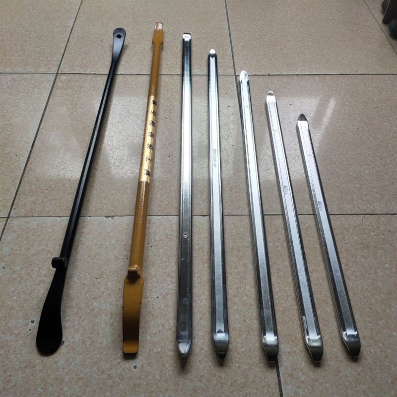 扒胎机专用d撬板汽车轮胎修理工具撬棍长500mm碳钢补胎弯钩扁撬杠