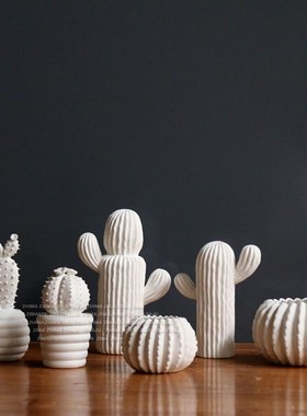 Z.M 北d欧风格简洁清新仙人球茶几书桌摆件品质软装饰品