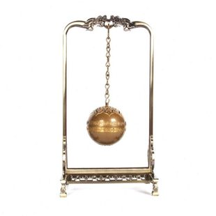 铜吊篮炉熏香炉盘香炉香囊纯铜仿古香炉香薰球熏香炉吊炉法门球