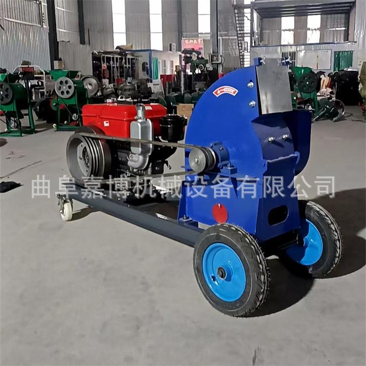18马力柴油机带树枝花生秧粉糠机 藤蔓秸秆粉碎机加厚碳钨好移动