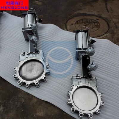 阀门304材质PZ673W-16P-DN200气动刀型闸阀卸灰卸料硬密封