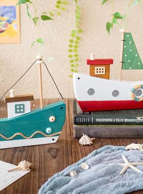 阿楹 儿童房幼儿园帆船小摆件男孩 书桌多巴胺客厅柜装饰教师礼物